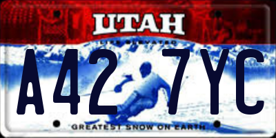 UT license plate A427YC