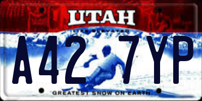 UT license plate A427YP