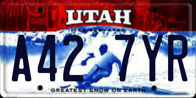 UT license plate A427YR