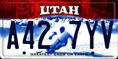 UT license plate A427YV