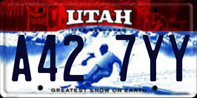 UT license plate A427YY