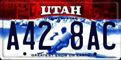UT license plate A428AC