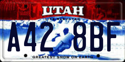 UT license plate A428BF