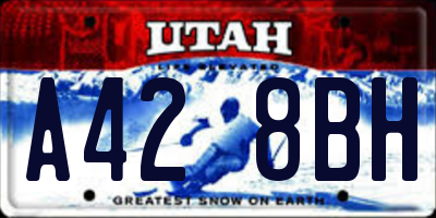 UT license plate A428BH