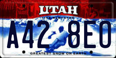 UT license plate A428EO