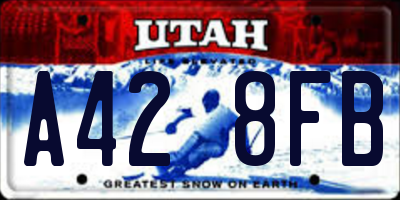 UT license plate A428FB
