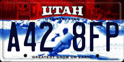 UT license plate A428FP