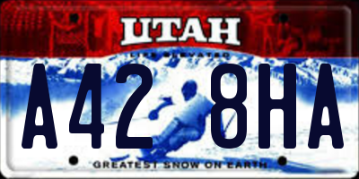 UT license plate A428HA