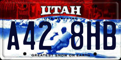 UT license plate A428HB