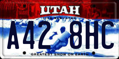 UT license plate A428HC