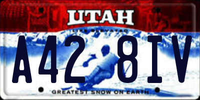 UT license plate A428IV