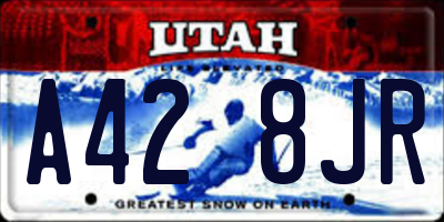 UT license plate A428JR
