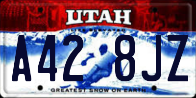 UT license plate A428JZ