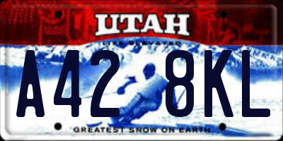 UT license plate A428KL
