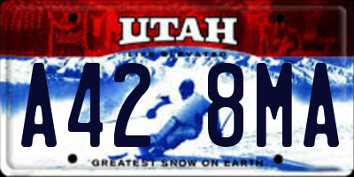 UT license plate A428MA