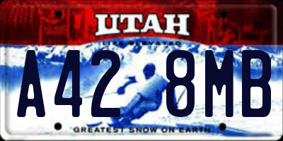 UT license plate A428MB