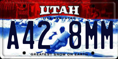 UT license plate A428MM
