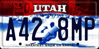 UT license plate A428MP