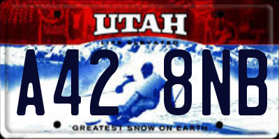 UT license plate A428NB