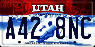 UT license plate A428NC
