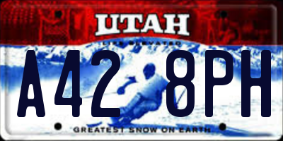UT license plate A428PH