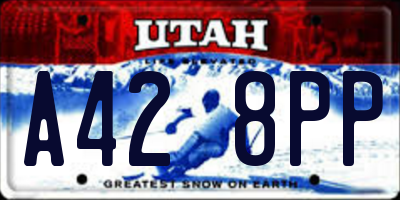 UT license plate A428PP