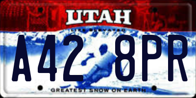 UT license plate A428PR