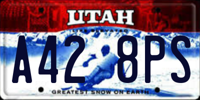 UT license plate A428PS
