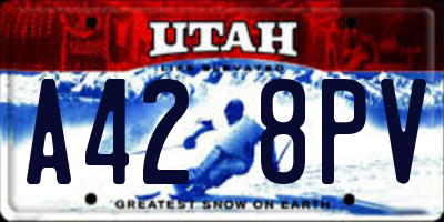 UT license plate A428PV