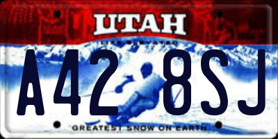 UT license plate A428SJ
