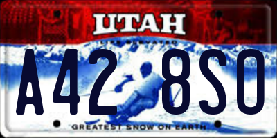 UT license plate A428SO