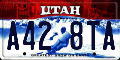 UT license plate A428TA