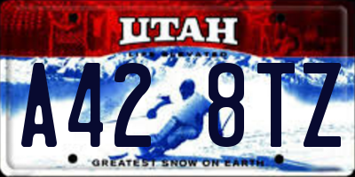 UT license plate A428TZ