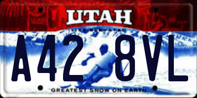UT license plate A428VL