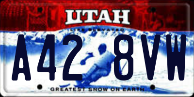 UT license plate A428VW