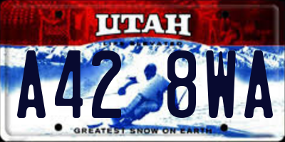 UT license plate A428WA