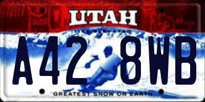 UT license plate A428WB