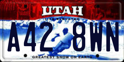 UT license plate A428WN