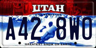 UT license plate A428WO
