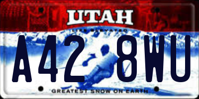 UT license plate A428WU