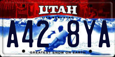 UT license plate A428YA