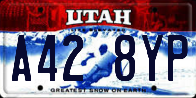 UT license plate A428YP
