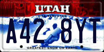 UT license plate A428YT