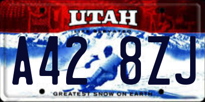 UT license plate A428ZJ