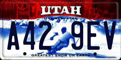 UT license plate A429EV