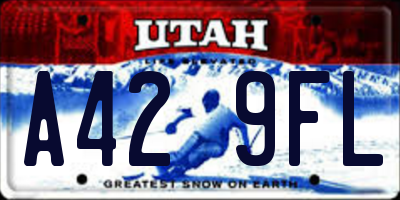 UT license plate A429FL