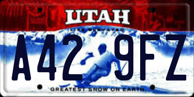 UT license plate A429FZ