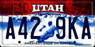 UT license plate A429KA