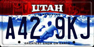 UT license plate A429KJ