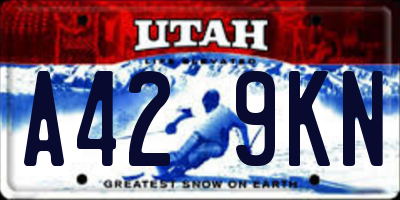 UT license plate A429KN